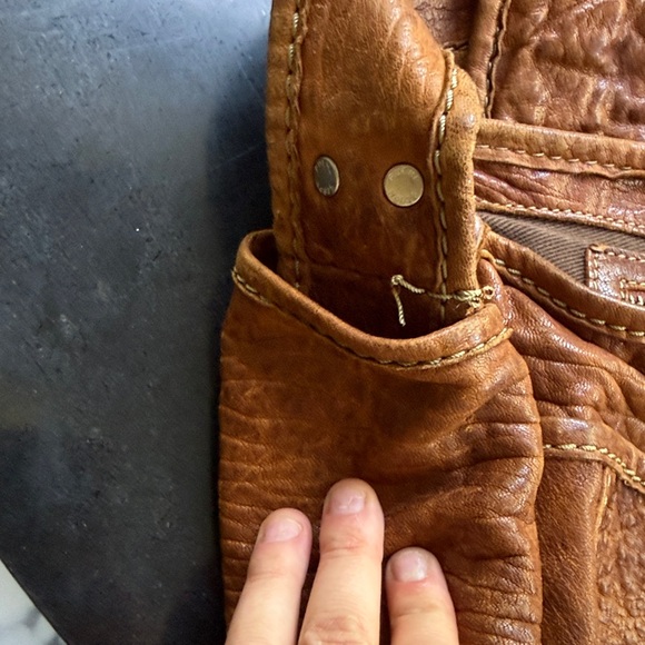 Vintage Y2K Ruehl No. 925 (A&F) Oversize Messenger Brown Leather Bag Academia - Picture 7 of 16